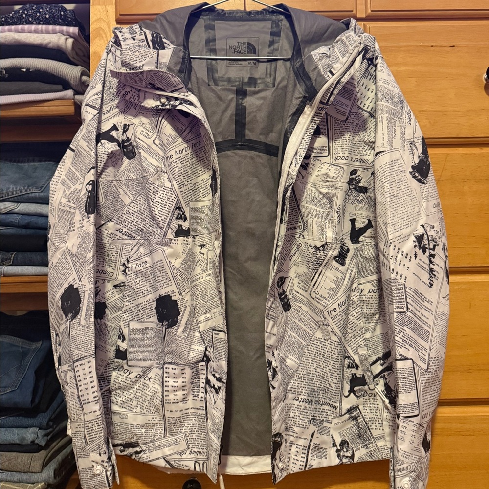 The North Face Newspaper Print Raincoat